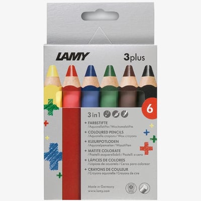 Lamy Lamy 3plus Colouring Pencils - Assorted Colours (Pack of 6)