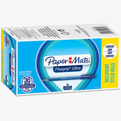 Papermate Papermate Flexgrip Ultra Retractable Ballpoint Pen - Medium - Blue (Pack of 36)