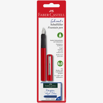 Faber-Castell School+ Fountain Pen - Red