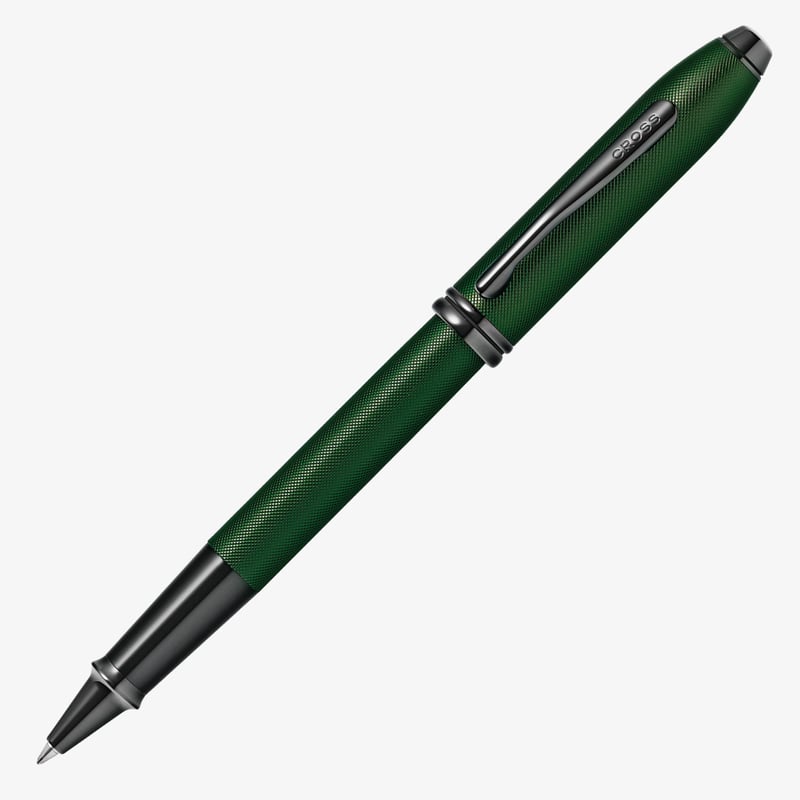 Cross Cross Townsend Rollerball Pen - Micro Knurled Green PVD