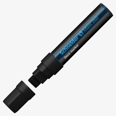 Schneider Maxx 260 Liquid Chalk Marker - Chisel Tip - Black