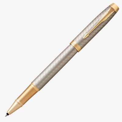 Parker IM Premium Rollerball Pen - Warm Silver & Gold
