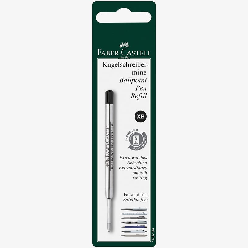 Faber-Castell Faber-Castell Ballpoint Refill - Extra Broad - Black (Blister Pack)