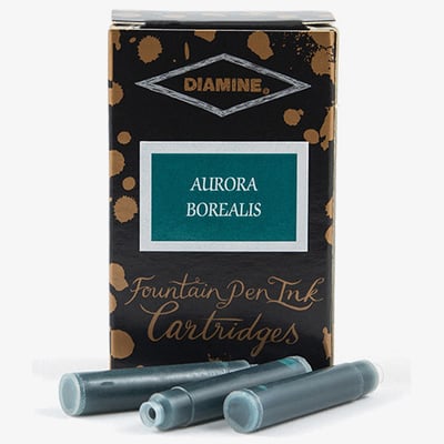 Diamine Ink Cartridge - Aurora Borealis (Pack of 18)