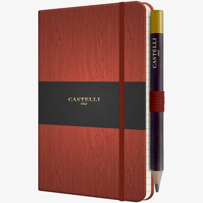 Castelli Tucson Acero Pocket Notebook - Ruled - Rust