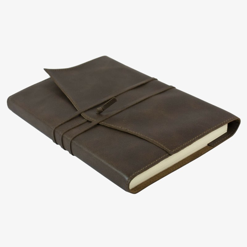 Papuro Papuro Milano Large Refillable Journal - Chocolate with Plain Pages