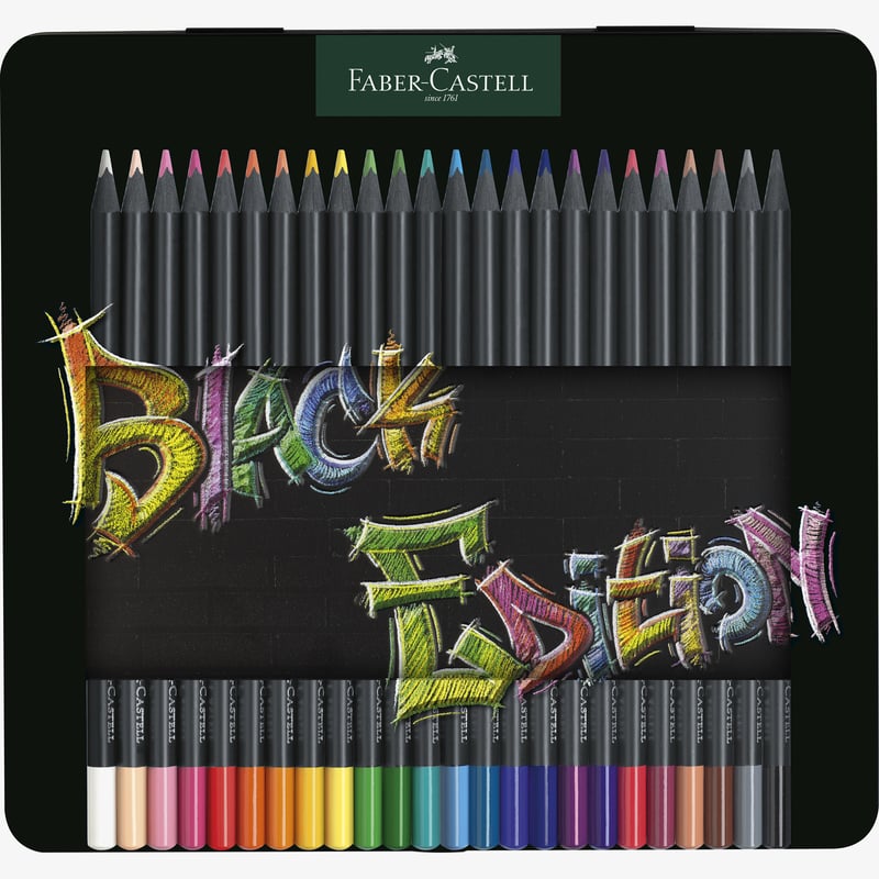 Faber-Castell Faber-Castell Black Edition Colour Pencils - Tin of 24