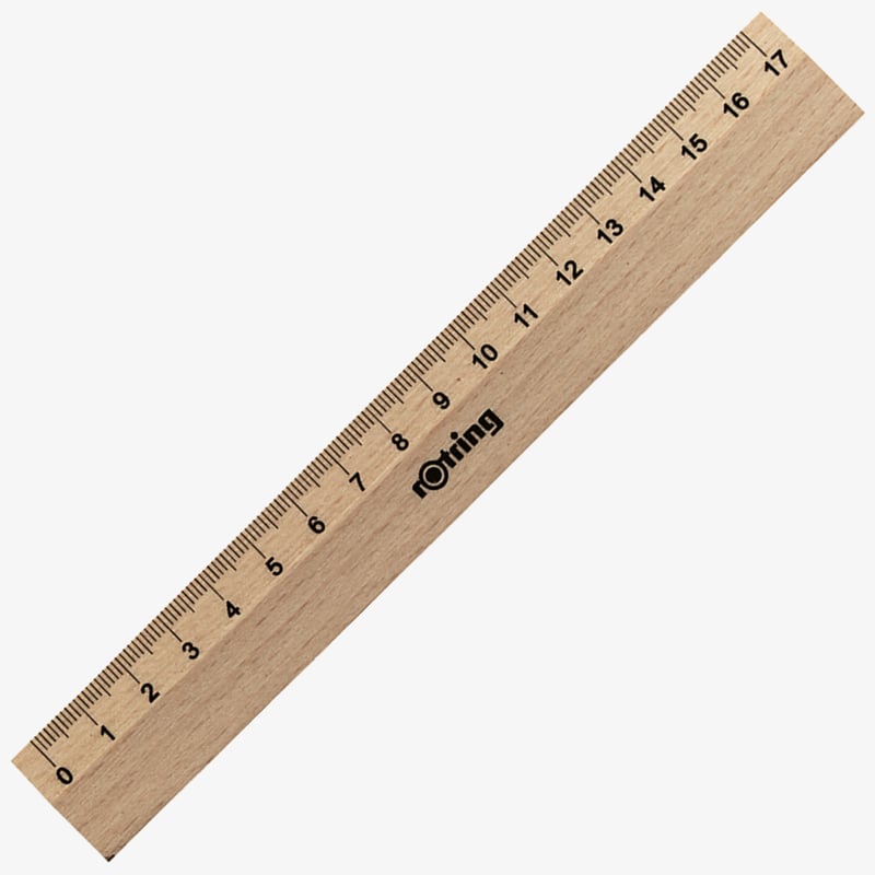 Rotring Centro Wood Ruler - 17cm