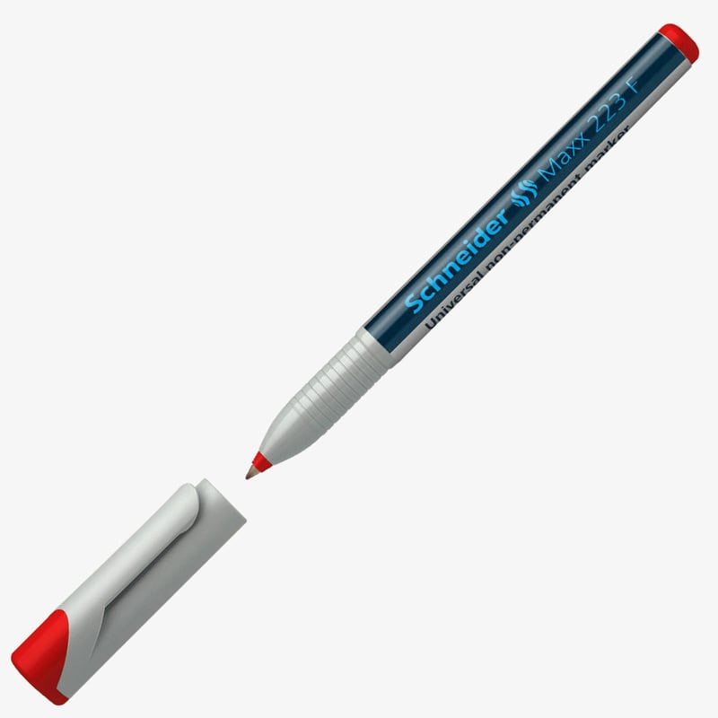 Schneider Schneider Maxx 223 Non-Permanent Marker - Fine - Red