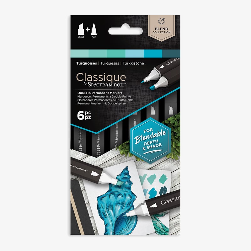 Spectrum Noir Spectrum Noir Classique Markers - Aquatic Turquoises (Pack Of 6)