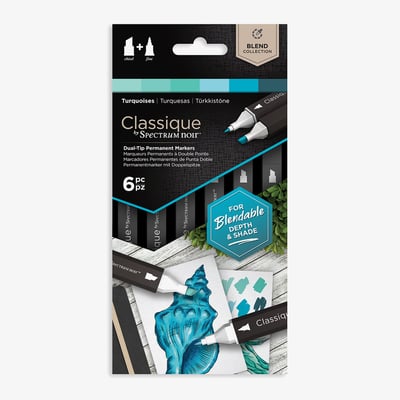 Spectrum Noir Spectrum Noir Classique Markers - Aquatic Turquoises (Pack Of 6)