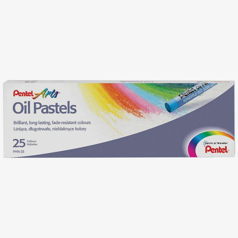 Pentel Pentel Arts Oil Pastels - Assorted Colours (Pack of 25)