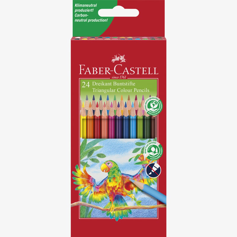 Faber-Castell Faber-Castell Triangular Colour Pencil - Box of 24