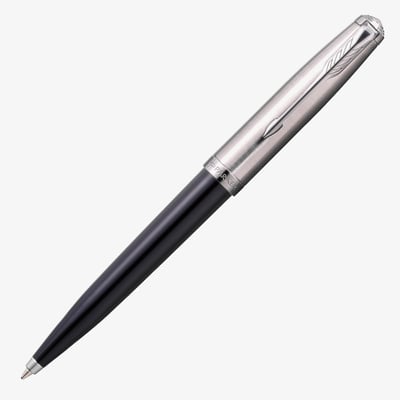 Parker 51 Ballpoint Pen - Black Resin Chrome Trim