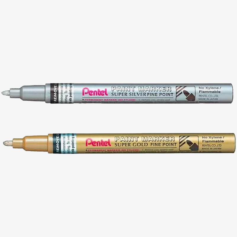 Pentel Pentel Arts Paint Markers - Fine - Gold & Silver (Pack of 2)