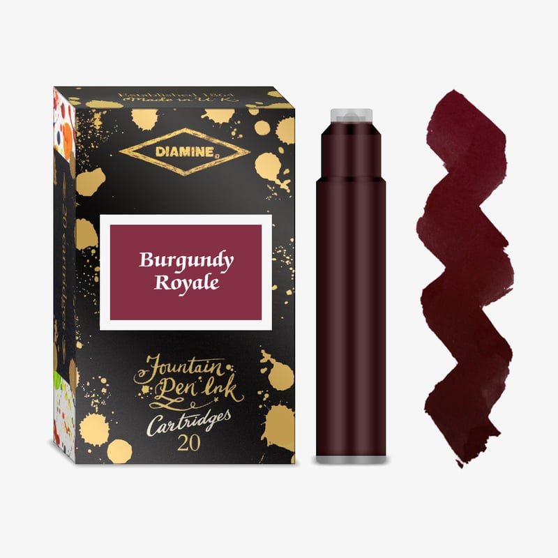 Diamine Inks Diamine Ink Cartridge - Burgundy Royale (Pack of 20)