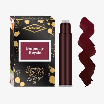 Diamine Ink Cartridge - Burgundy Royale (Pack of 20)