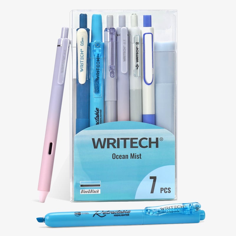 Writech Writech Color Coded Writing Set - Blue & Black (Box of 7)