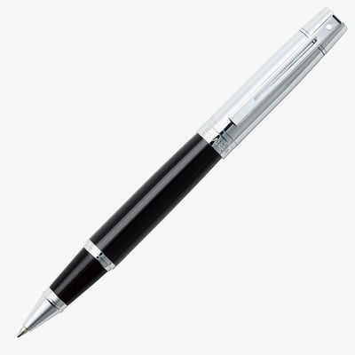 Sheaffer 300 Rollerball Pen - Gloss Black & Chrome