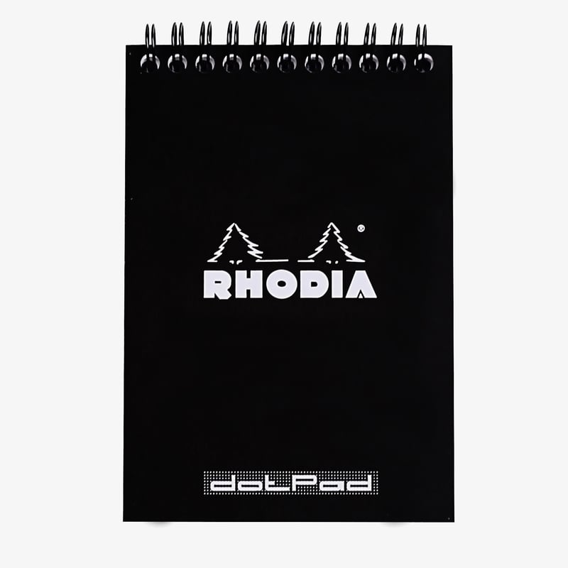 Rhodia Rhodia Classic Wirebound Notepad - Medium - Black - Dotted