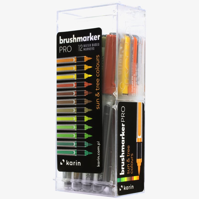Karin Karin Brushmarker PRO Set - Sun & Tree Colours (Pack of 12)