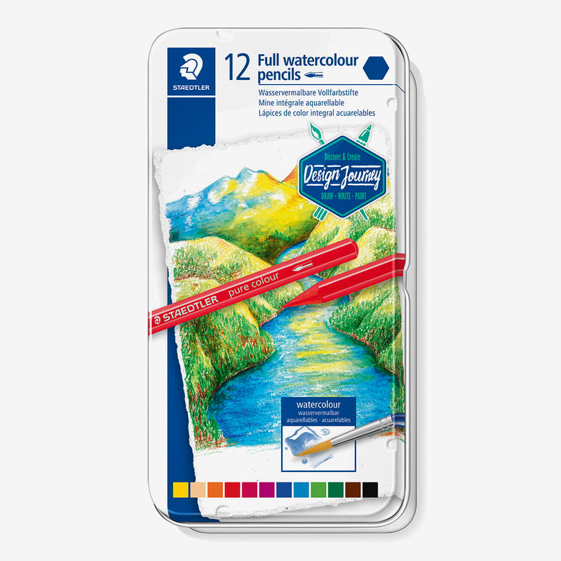 Staedtler Staedtler Design Journey Pure Colour Watercolour Pencil (Tin of 12)