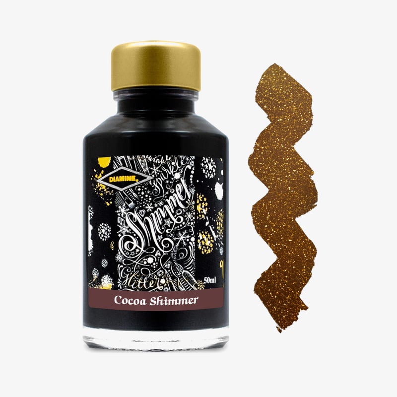 Diamine Inks Diamine Shimmering Ink Bottle 50ml - Cocoa Shimmer