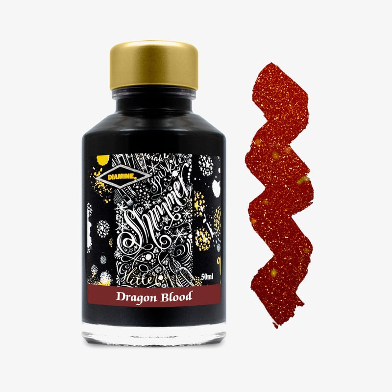 Diamine Inks Diamine Shimmering Ink Bottle 50ml - Dragon Blood