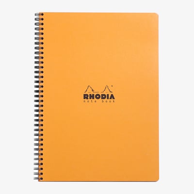 Rhodia Classic Wirebound Notebook - Large - Orange - Squared