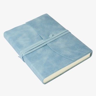 Papuro Amalfi Leather Journal - Blue - Medium