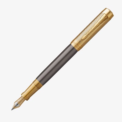 Parker Duofold Pioneers Collection Fountain Pen - Grey Arrow Gold Trim