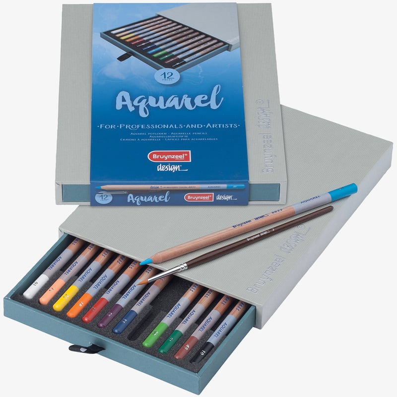 Bruynzeel Bruynzeel Design Aquarel Colour Pencils - Assorted Colours (Pack of 12)