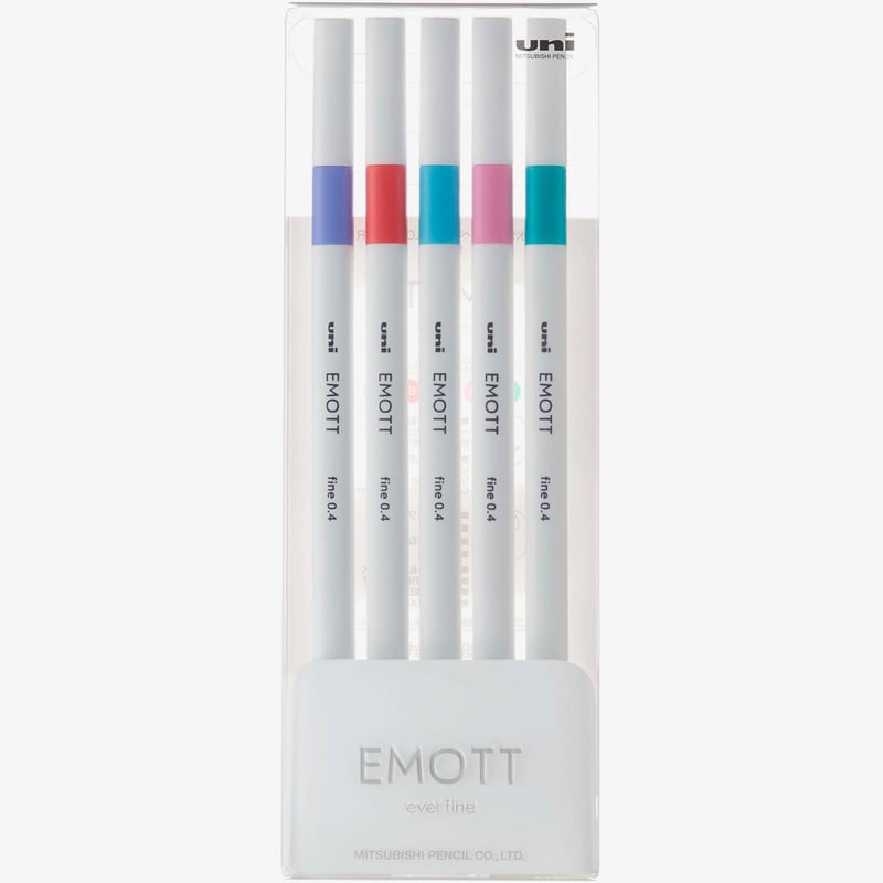 Uni-Ball Uni-Ball PEM-SY Emott Fineliner Pens - Candy Pop Colours (Pack of 5)