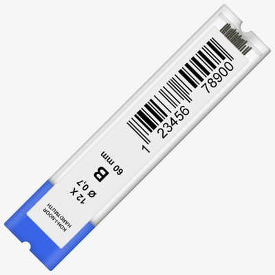 Koh-I-Noor 4162 Fine Graphite Leads - 0.7mm x 60mm - B (Tube of 12)