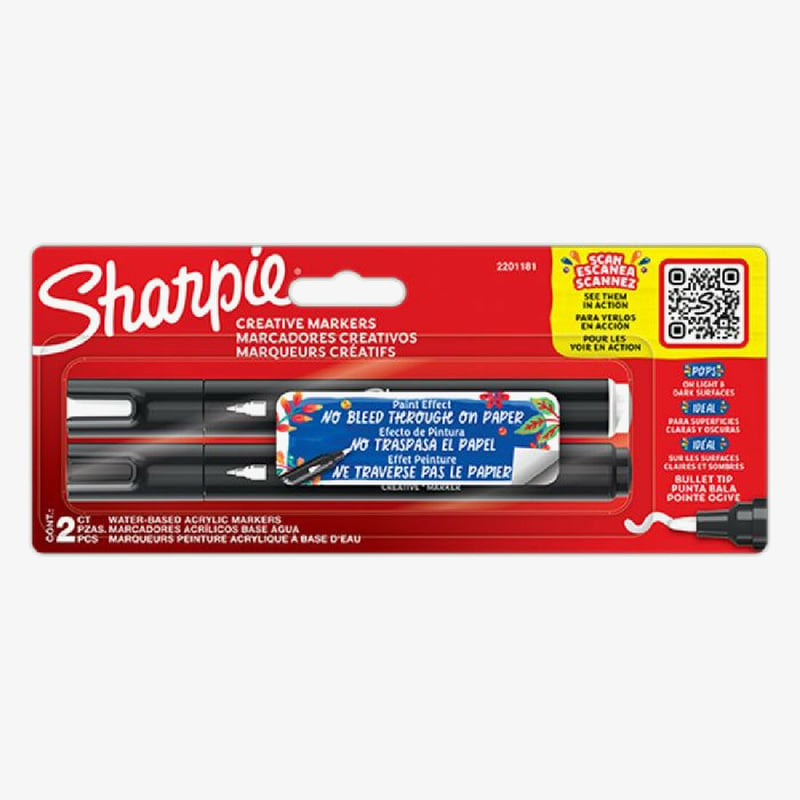 Sharpie Sharpie Acrylic Creative Marker - Bullet Point - Assorted (Blister of 2)