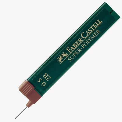 Faber-Castell Super-Polymer Fineline Leads - 0.5mm - 2B