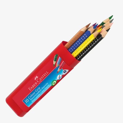 Faber-Castell Colour Grip Pencils - Assorted Colours (Pack of 10)