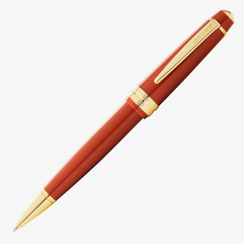 Cross Cross Bailey Light Ballpoint Pen - Amber Resin with Gold Plated Trim