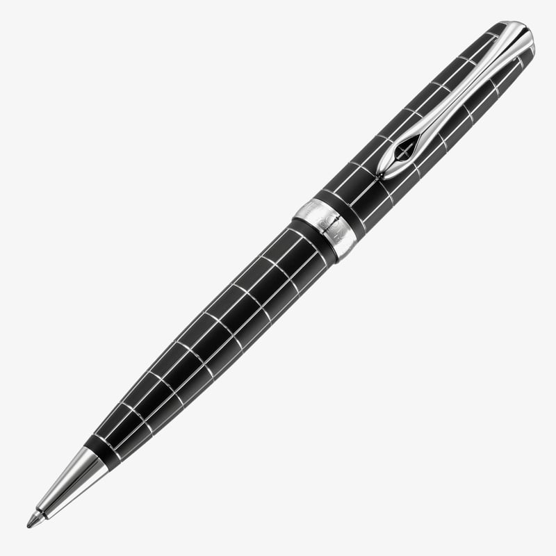 Diplomat Diplomat Excellence A+ Ballpoint Pen - Rhomb Guilloche Lapis Black
