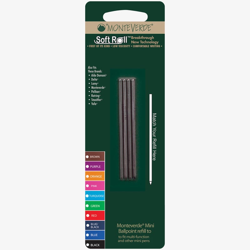 Monteverde Monteverde Mini D-1 Soft Refill (Blister of 4)