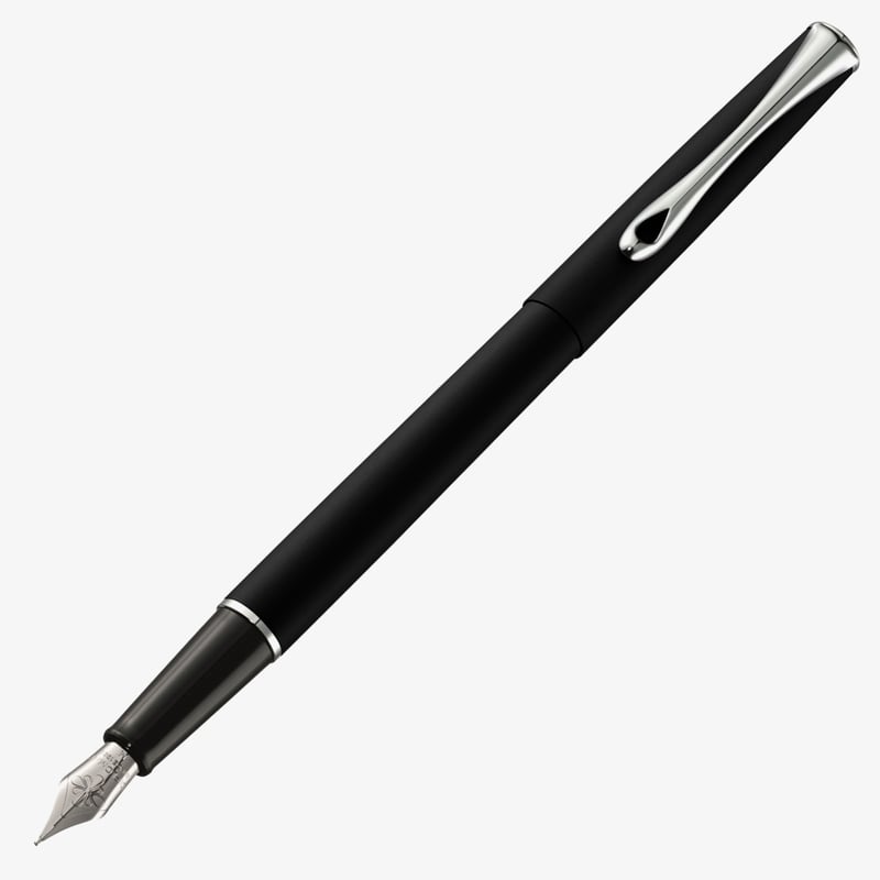 Diplomat Diplomat Traveller Fountain Pen - Lapis Black Chrome Trim