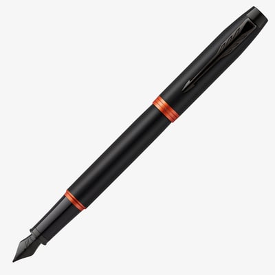 Parker IM Vibrant Rings Fountain Pen - Flame Orange