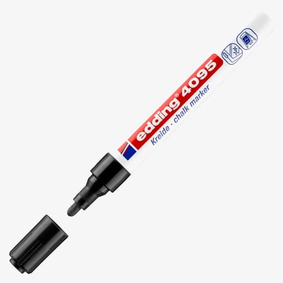 Edding 4095 Chalk Marker - Bullet Tip - Black