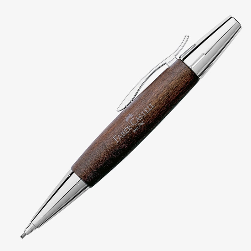 Faber-Castell Faber-Castell e-motion Pencil - Dark Wood and Chrome