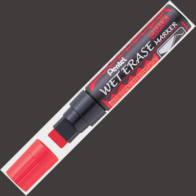 Pentel Jumbo Wet Erase Chalk Marker - Red