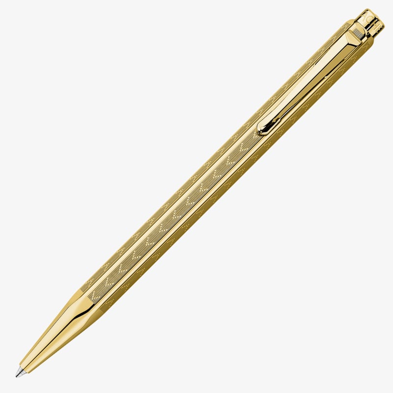 Caran d'Ache Caran d'Ache Ecridor Ballpoint Pen - 'Chevron' Gilded