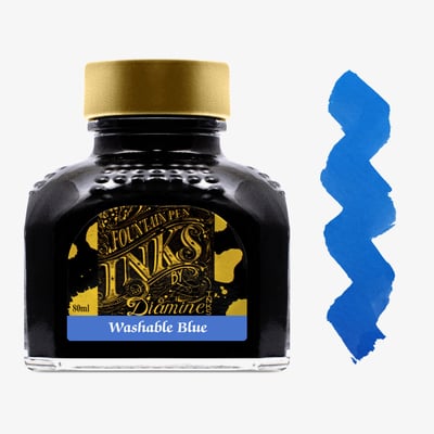 Diamine Ink Bottle 80ml - Washable Blue