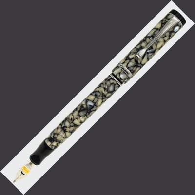 Conklin Duragraph Fountain Pen - Cracked Ice Chrome Trim