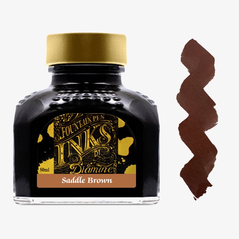 Diamine Inks Diamine Ink Bottle 80ml - Saddle Brown