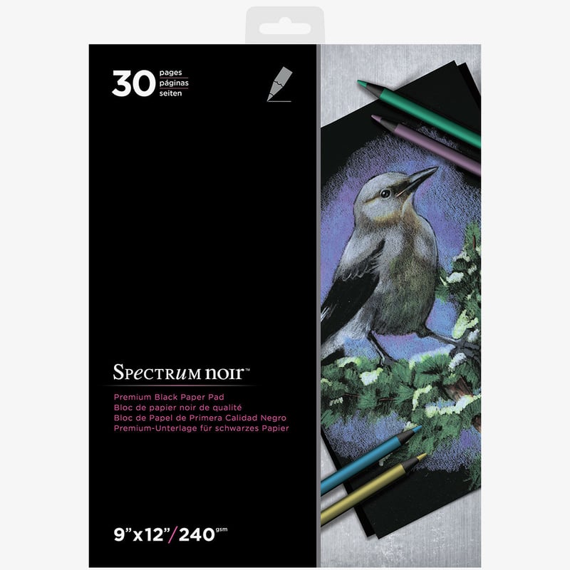 Spectrum Noir Spectrum Noir Premium Black Paper Pad - 9 x 12